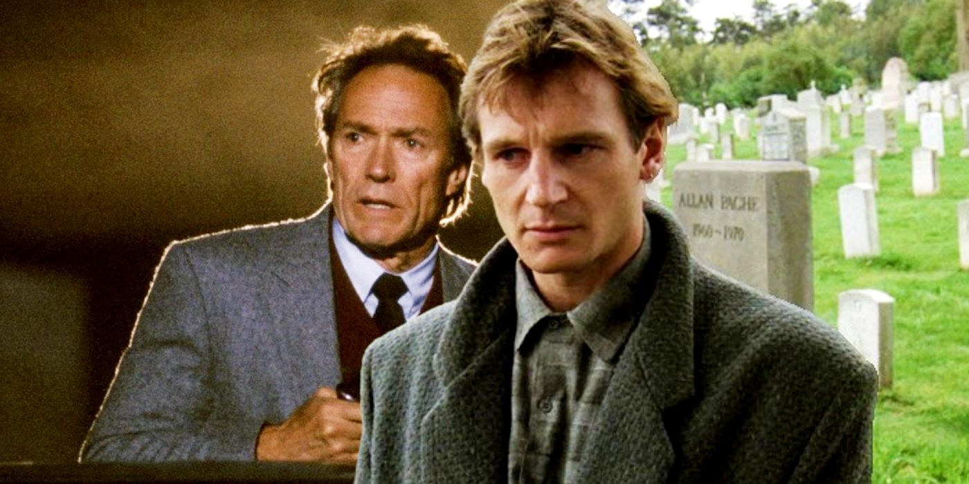 Liam Neeson revive la filmación de una película de Clint Eastwood de los años 80 (completa con su impresión de Eastwood)