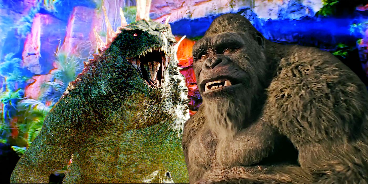 Godzilla y Kong en Godzilla x Kong: El nuevo imperio
