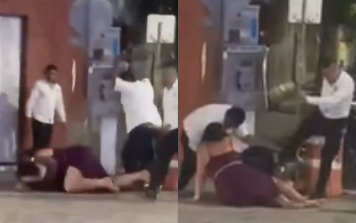 Taxistas propinan golpiza a pareja de turistas en Playa del Carmen | Video