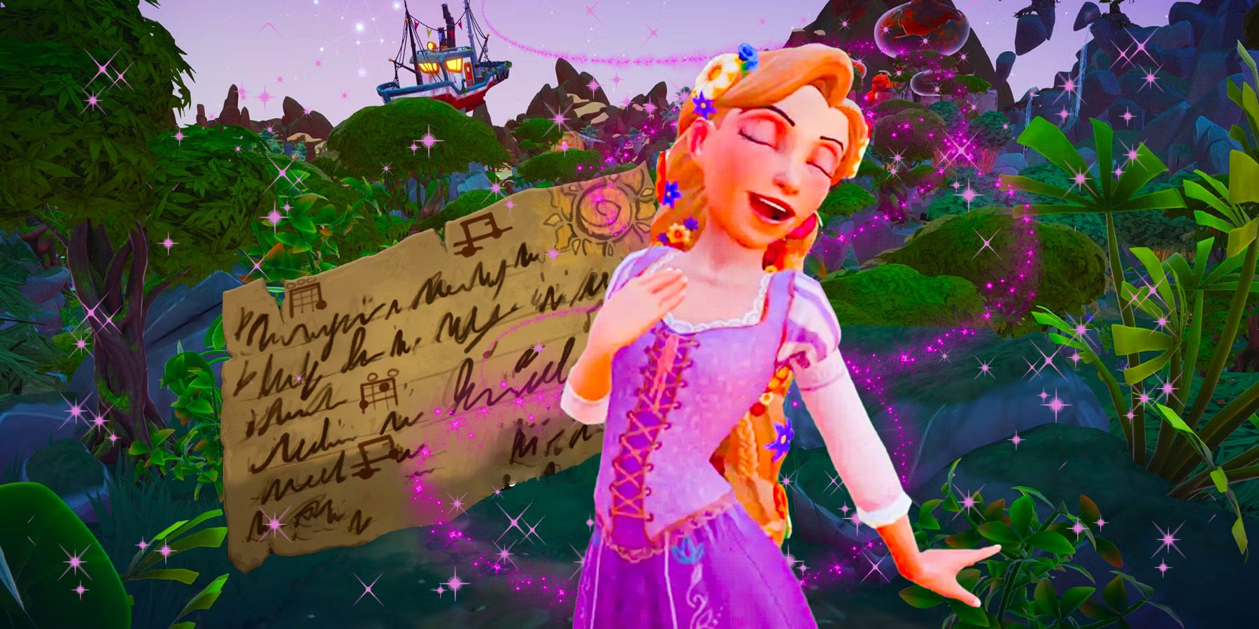Todas las ubicaciones de las letras de Rapunzel en Disney Dreamlight Valley