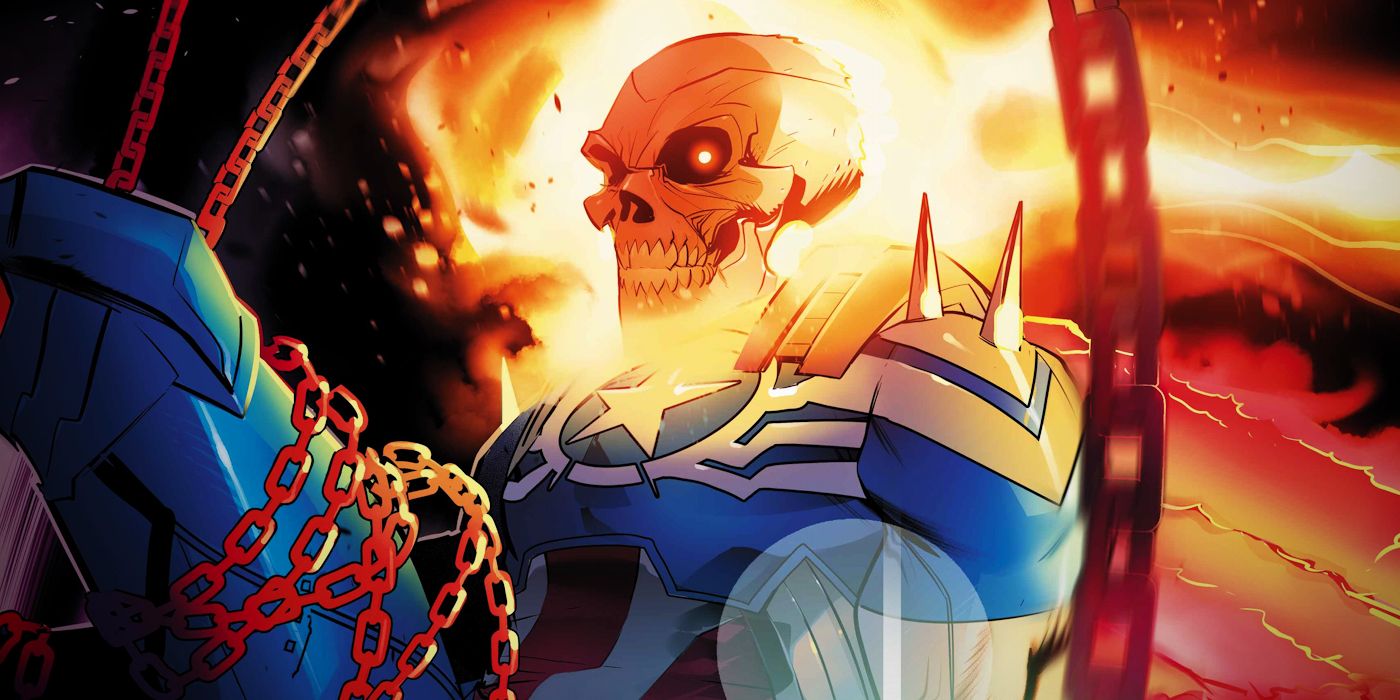El Capitán América toma una nueva forma infernal como Ghost Rider en Marvel Art