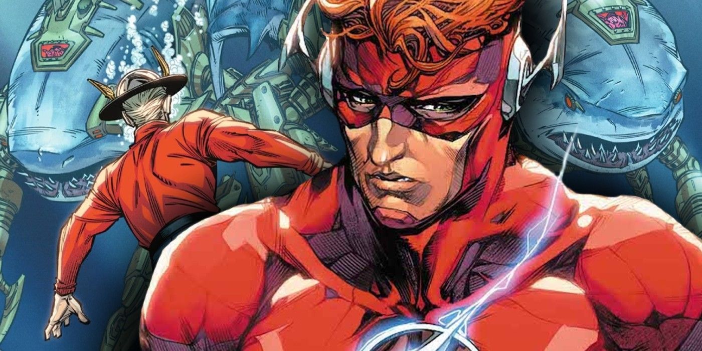 La dura pelea del Flash original con Mecha-Sharks es mucho más genial que las hazañas recientes de Barry y Wally