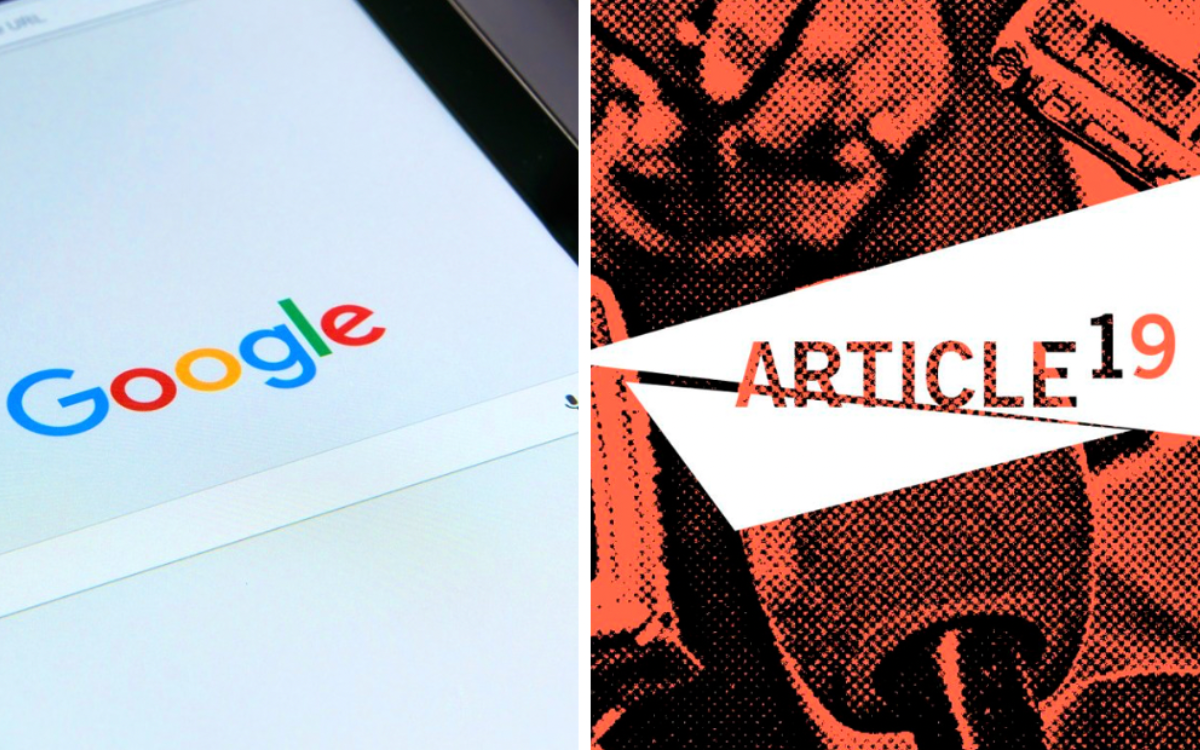 Google suspende cuenta de Artículo 19 por supuestas "prácticas comerciales inaceptables"
