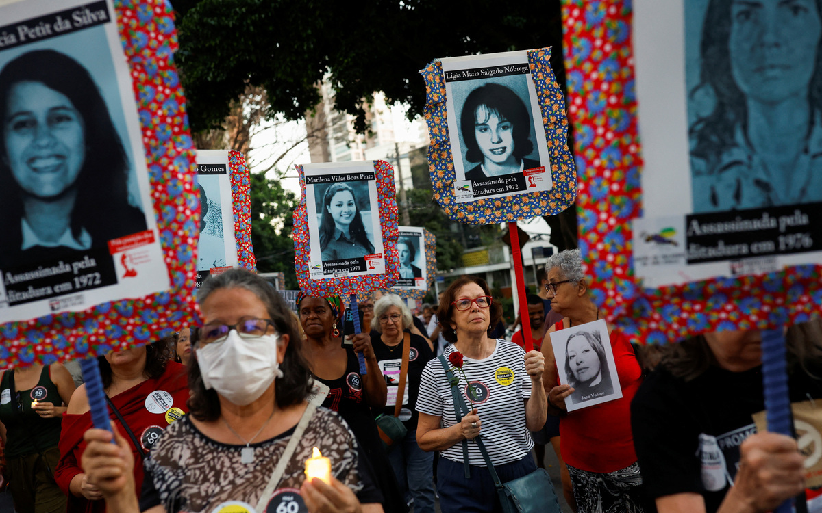 Víctimas de la dictadura brasileña marchan contra el olvido a 60 años del golpe