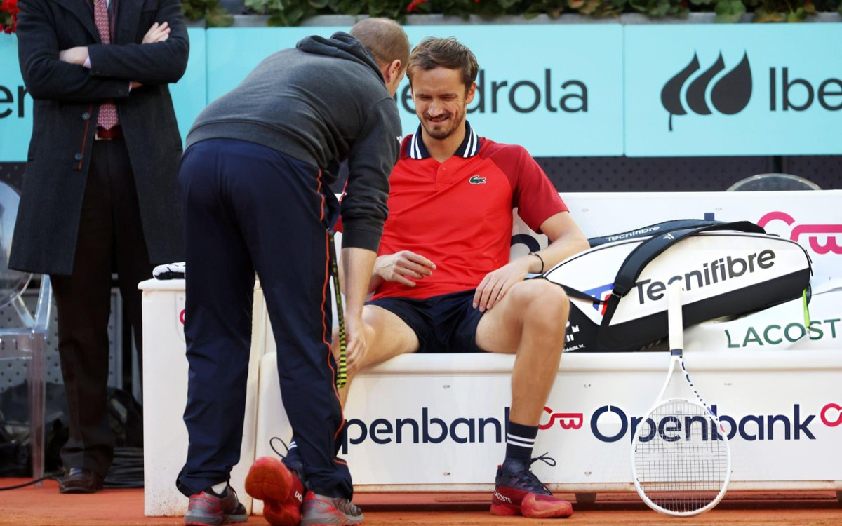 Mutua Madrid Open: Se retira Daniil Medvedev por lesión | Video