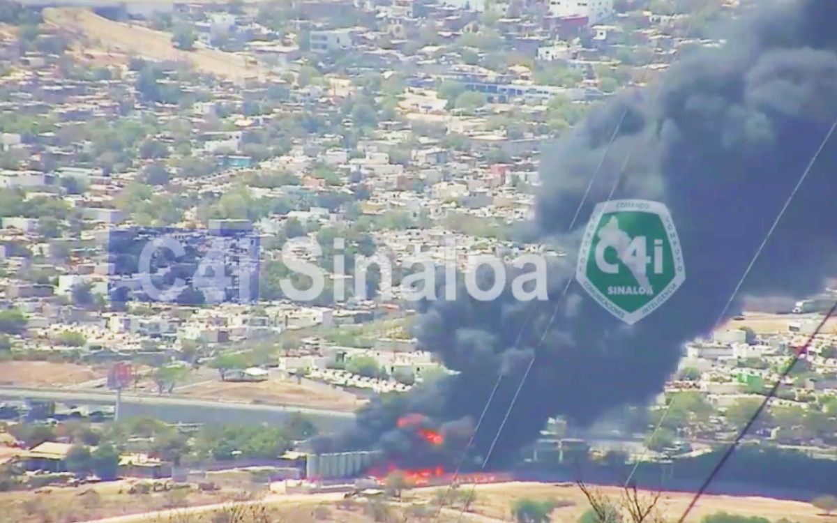 Reportan explosión e incendio en Culiacán