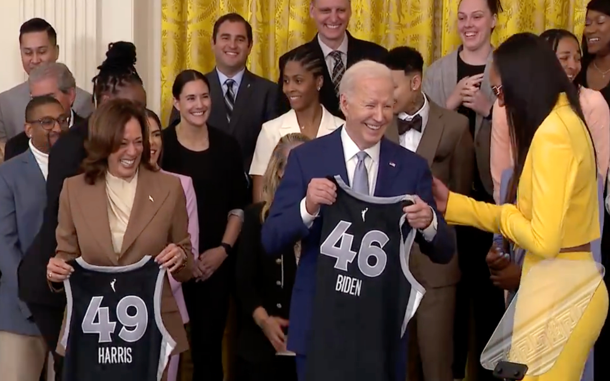 WNBA: Reciben Biden y Harris a campeonas Las Vegas Aces en la Casa Blanca | Video