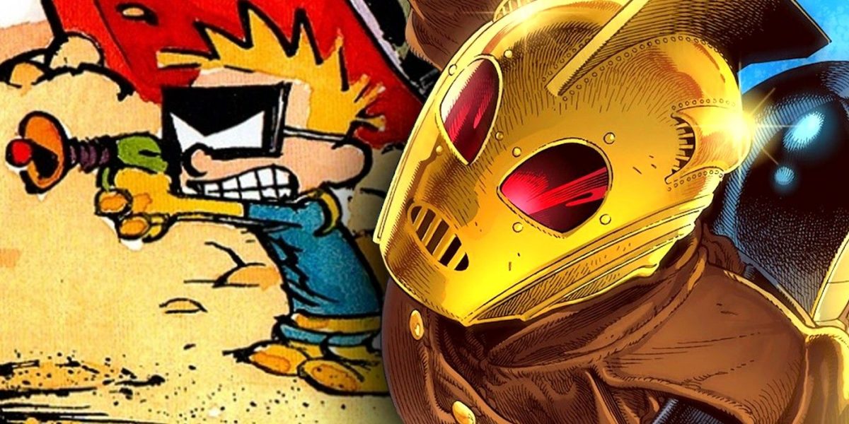 Calvin y Hobbes conocen al Rocketeer en un conmovedor fanart cruzado