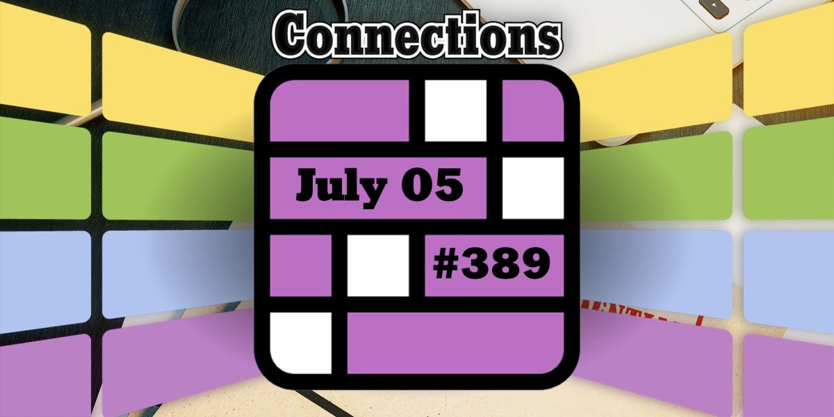 Pistas y respuestas de Connections de hoy para el 5 de julio de 2024 (rompecabezas n.° 389)