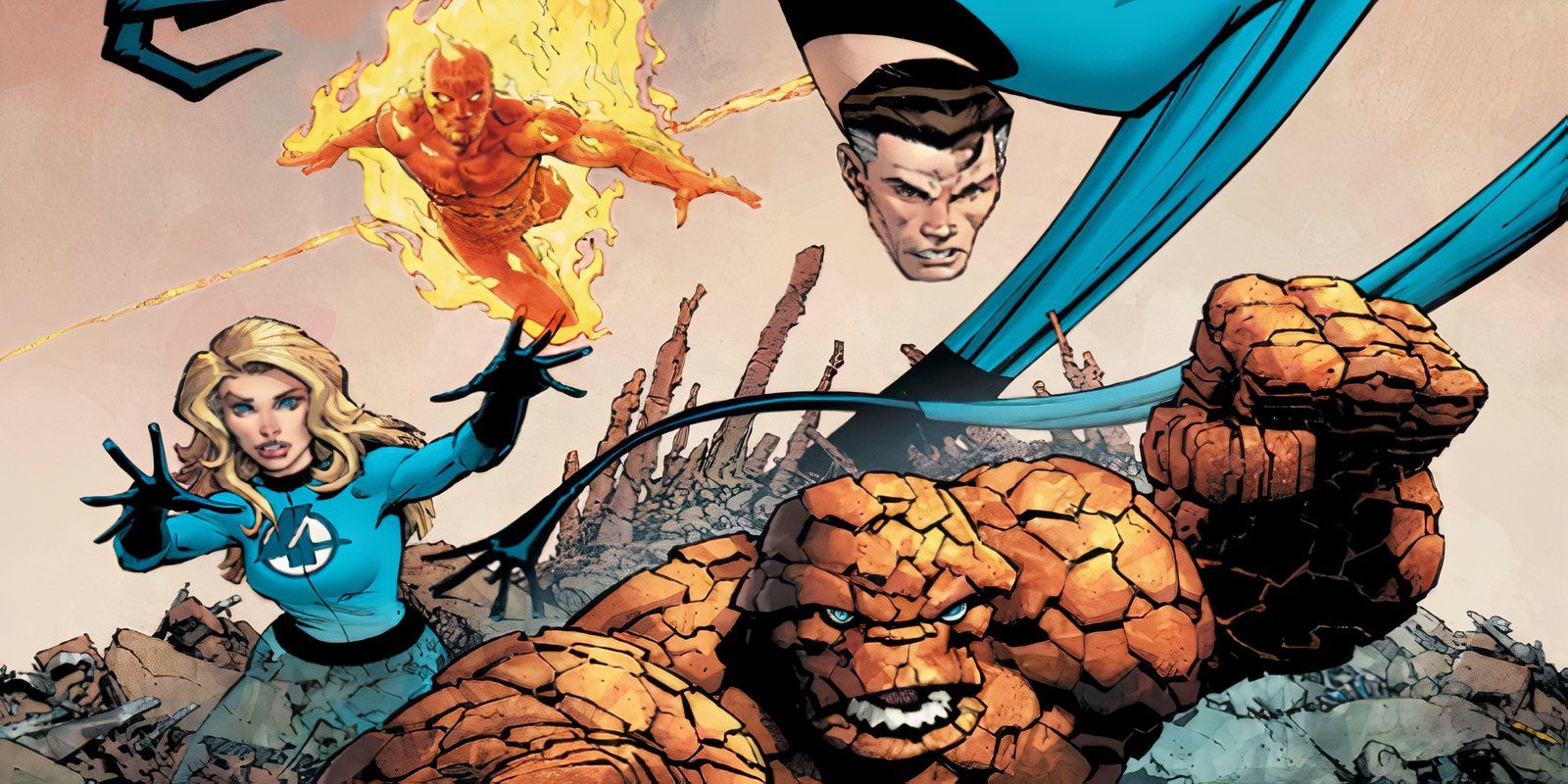 Los Cuatro Fantásticos confirman un nuevo interés amoroso por la Antorcha Humana mientras Marvel estrena una nueva especie alienígena