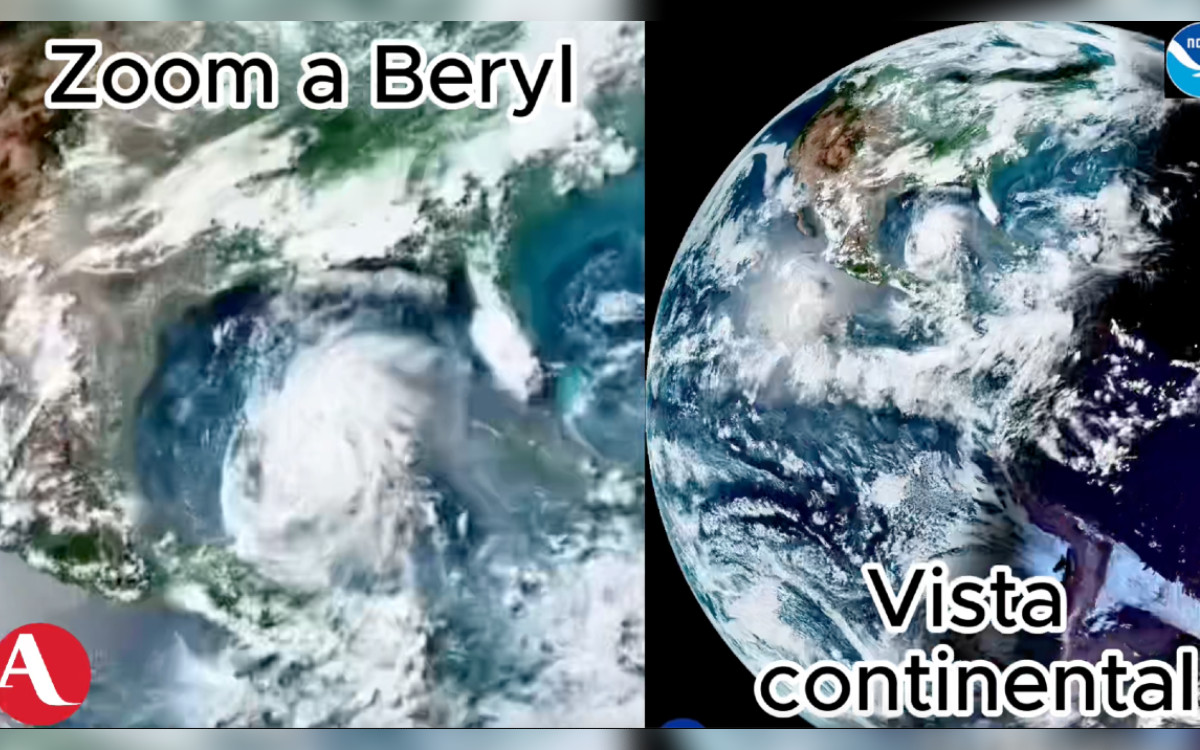 El video más espectacular de Beryl: así fue su ruta desde el espacio