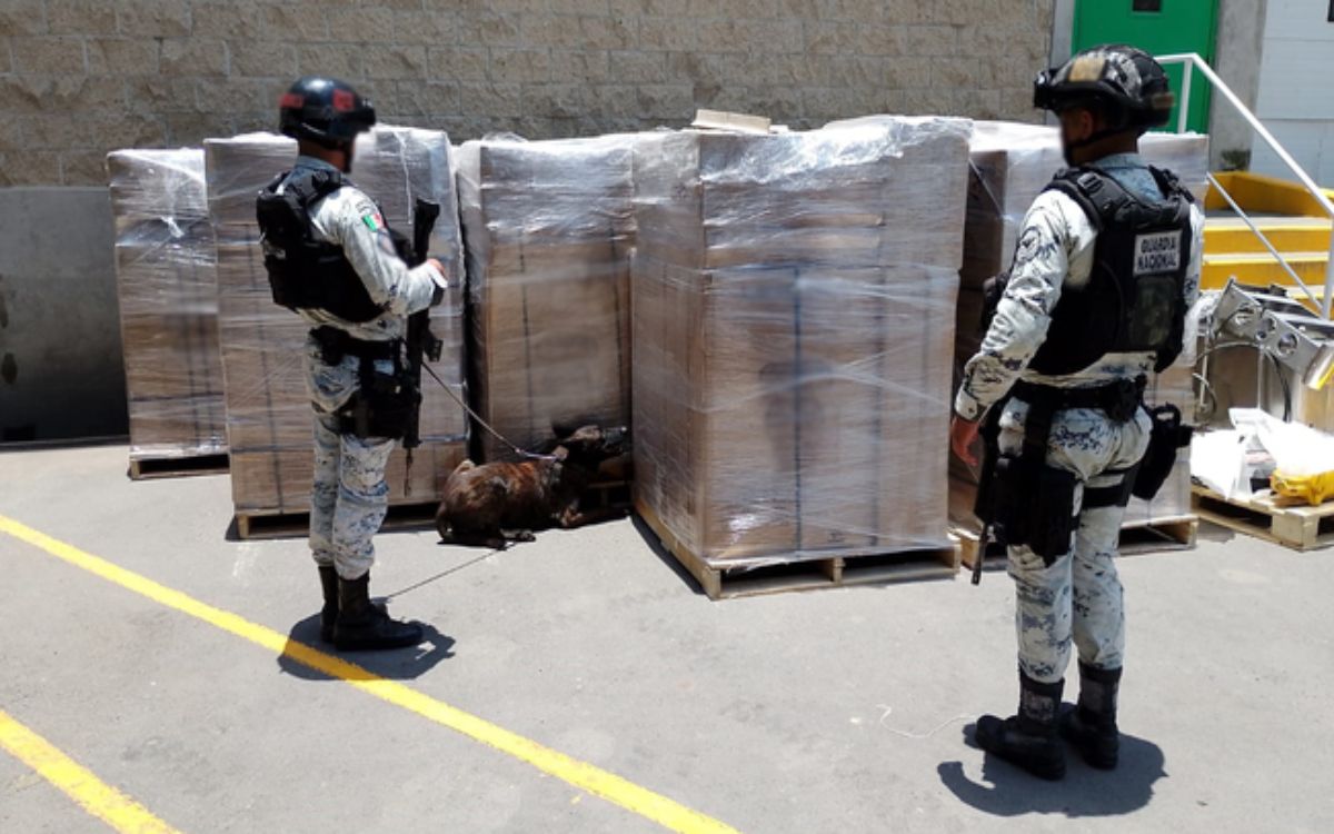 GN detectó 639 paquetes con sustancias ilegales escondidos entre losas de cantera
