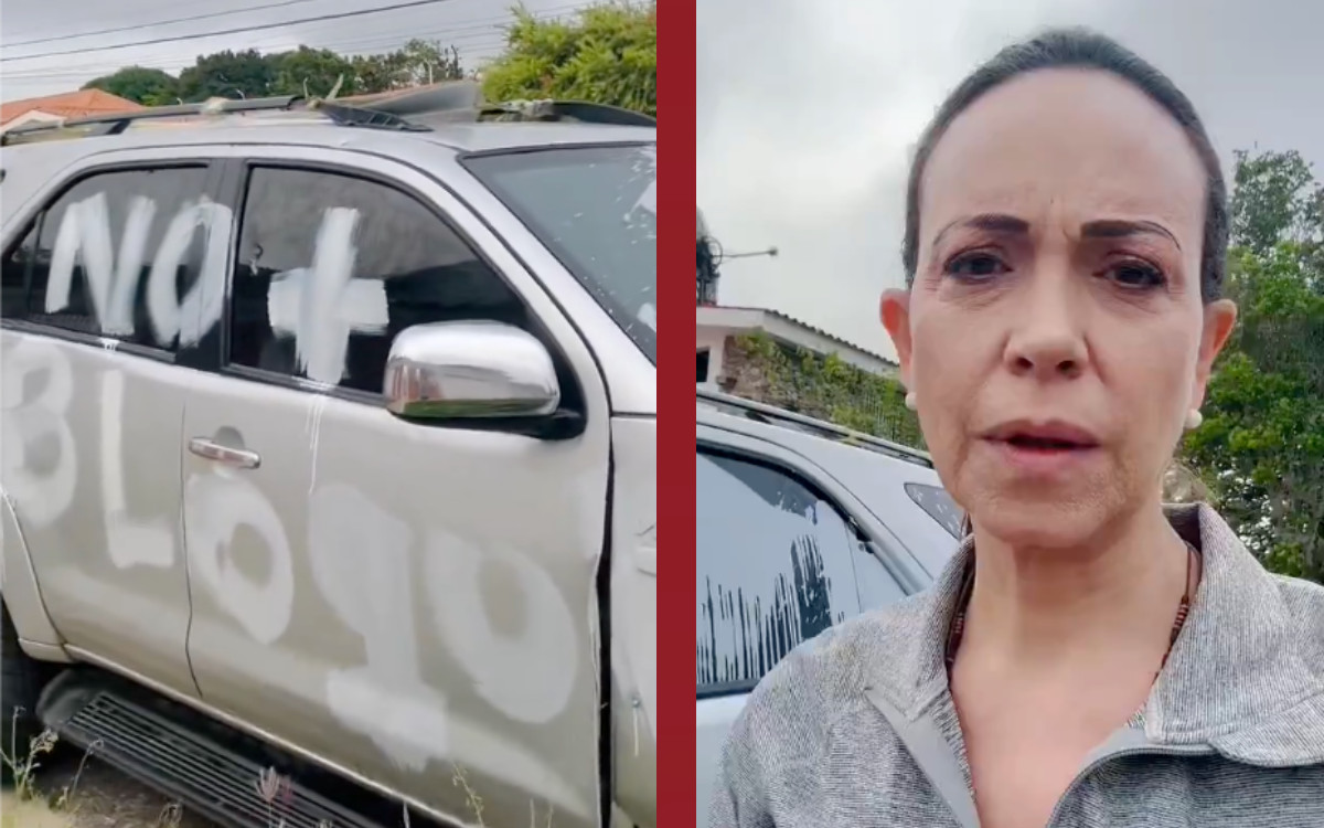 María Corina Machado denuncia atentado: vandalizaron los vehículos y les cortaron los frenos