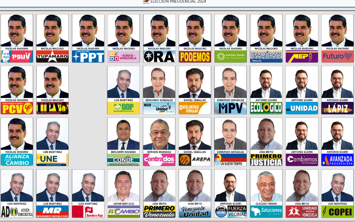 No es fake: Nicolás Maduro aparece 13 veces en la boleta electoral