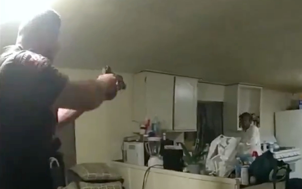 Policía mata a mujer en la cocina de su casa | Video