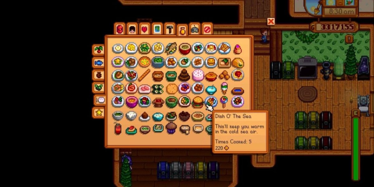 Stardew Valley: las 80 recetas de cocina (y el precio de venta de las comidas)