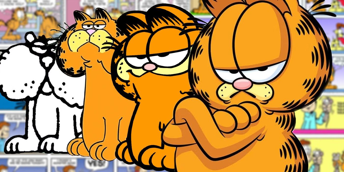 La evolución del diseño de los personajes de Garfield a lo largo de las décadas