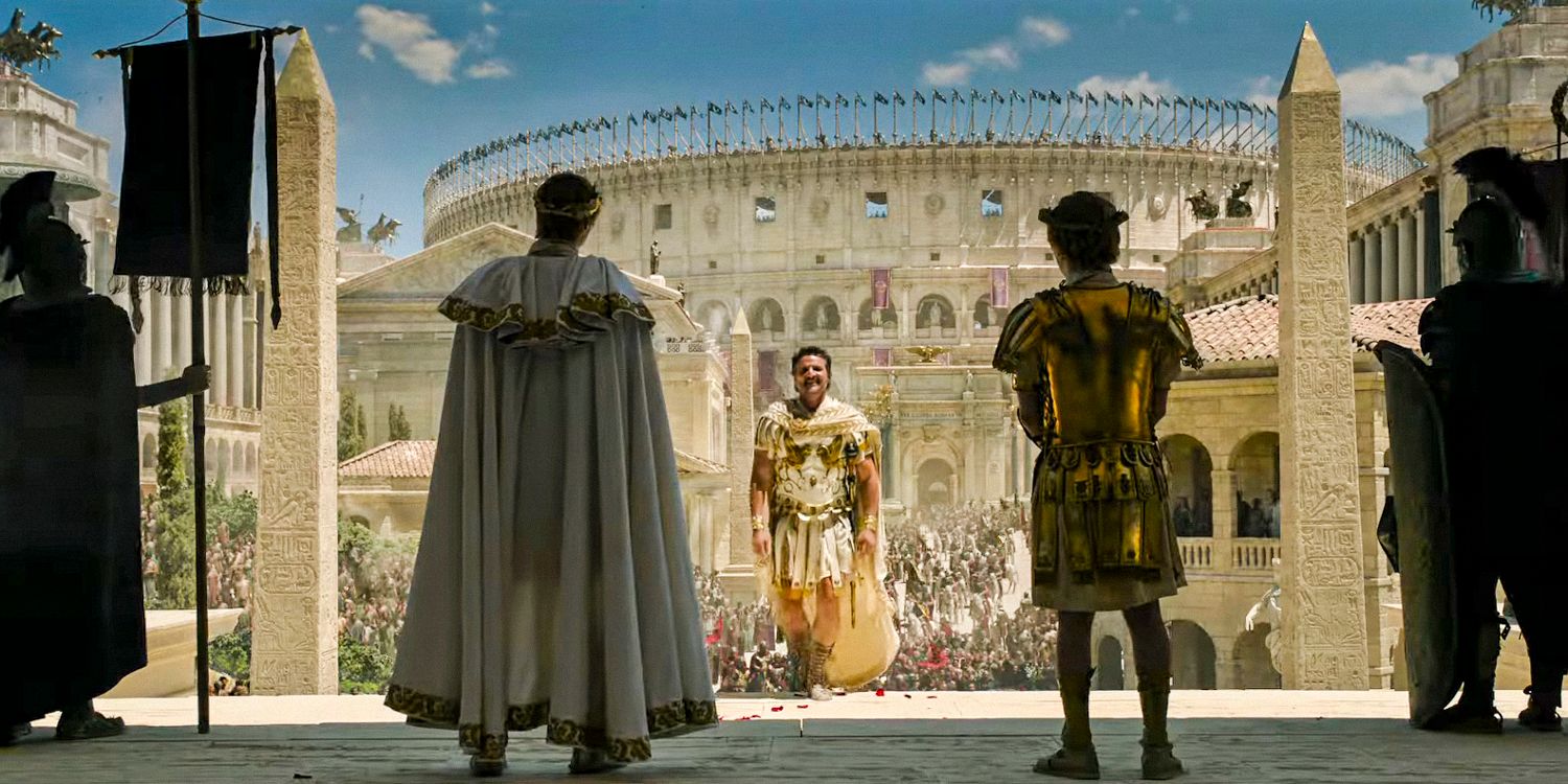 Los escenarios épicos de Gladiator 2 se construyen en un detallado video time-lapse