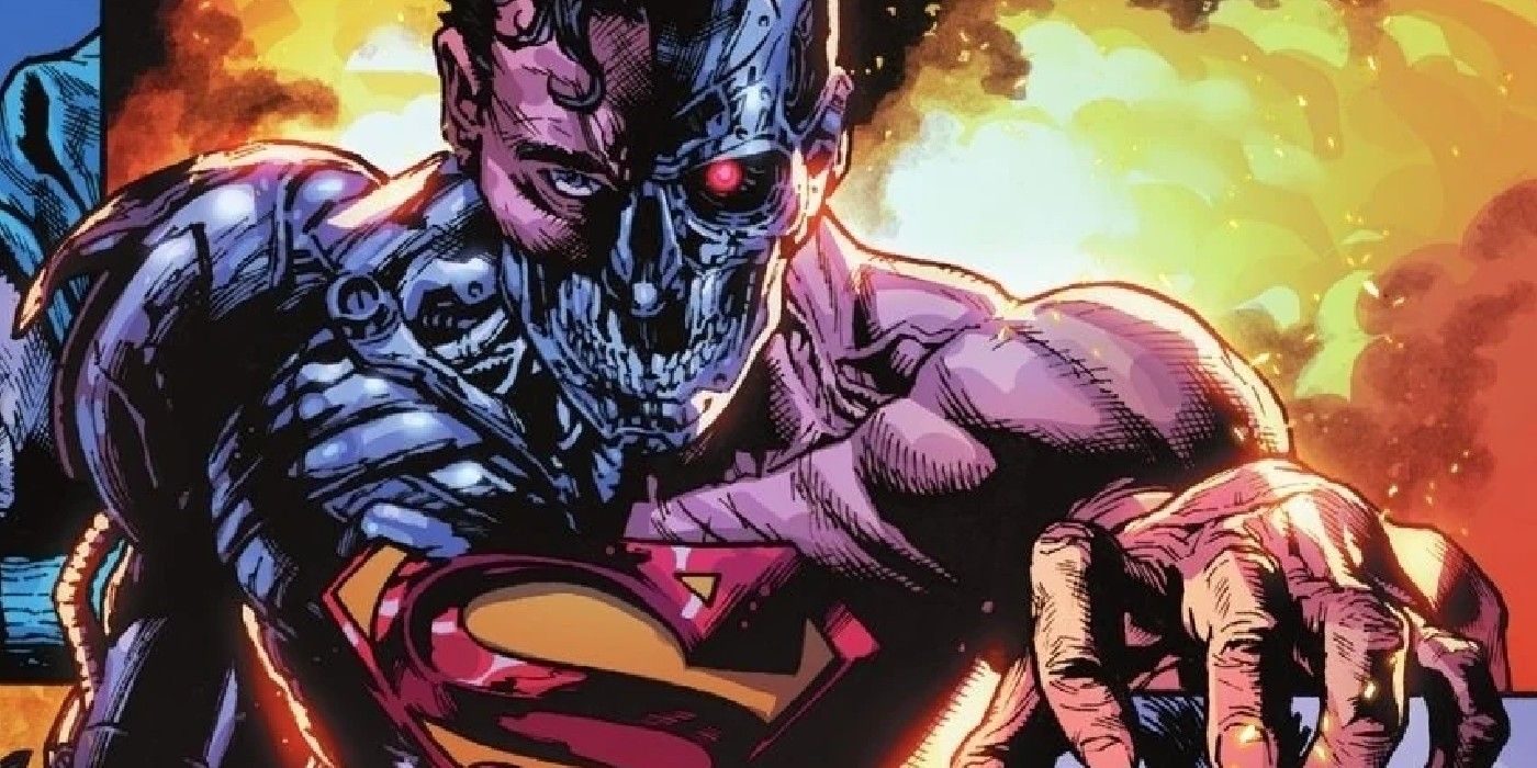 La forma combinada de Superman y Cyborg cruza la línea entre superhéroe y dios