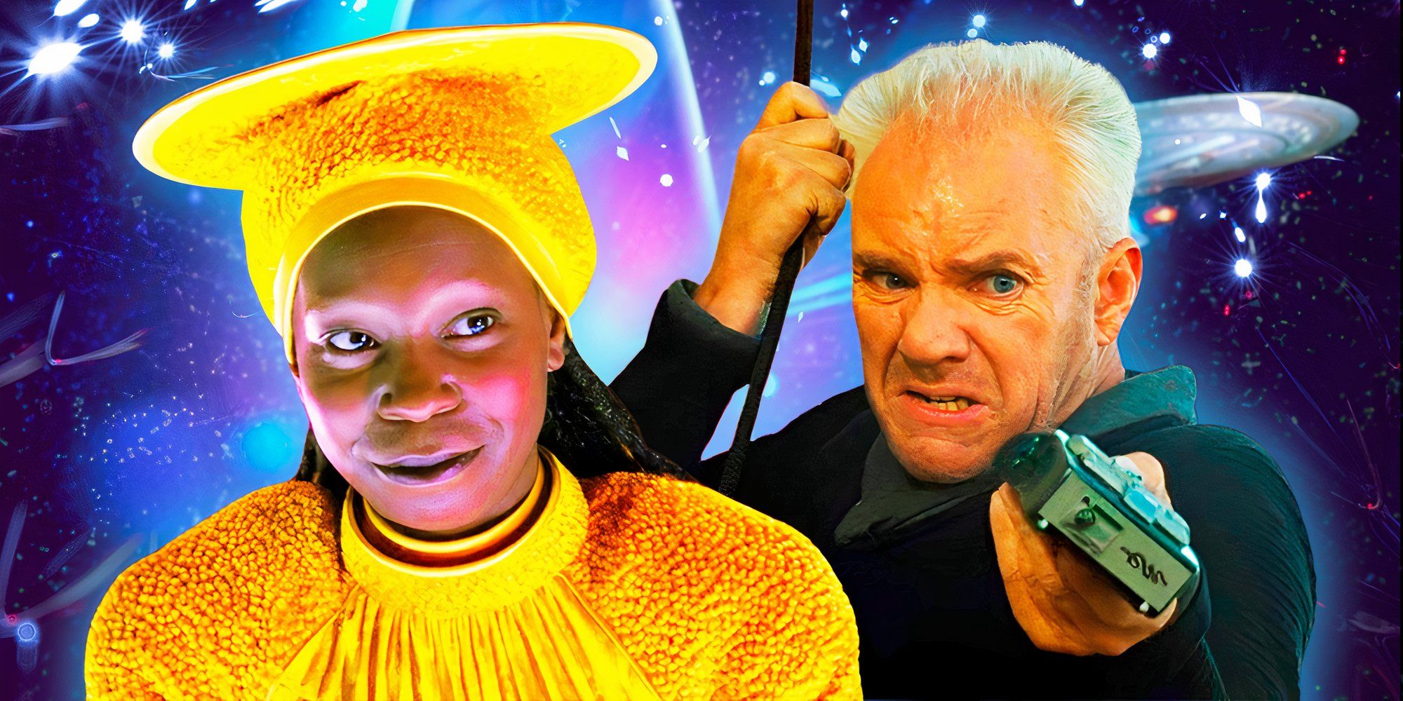 Star Trek Generations: ¿Por qué Guinan estuvo en Nexus pero no el villano de Malcolm McDowell?