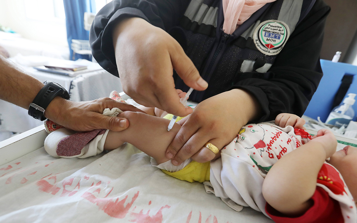 OMS declara la Franja de Gaza como ‘zona de epidemia de polio’ y urge vacunación