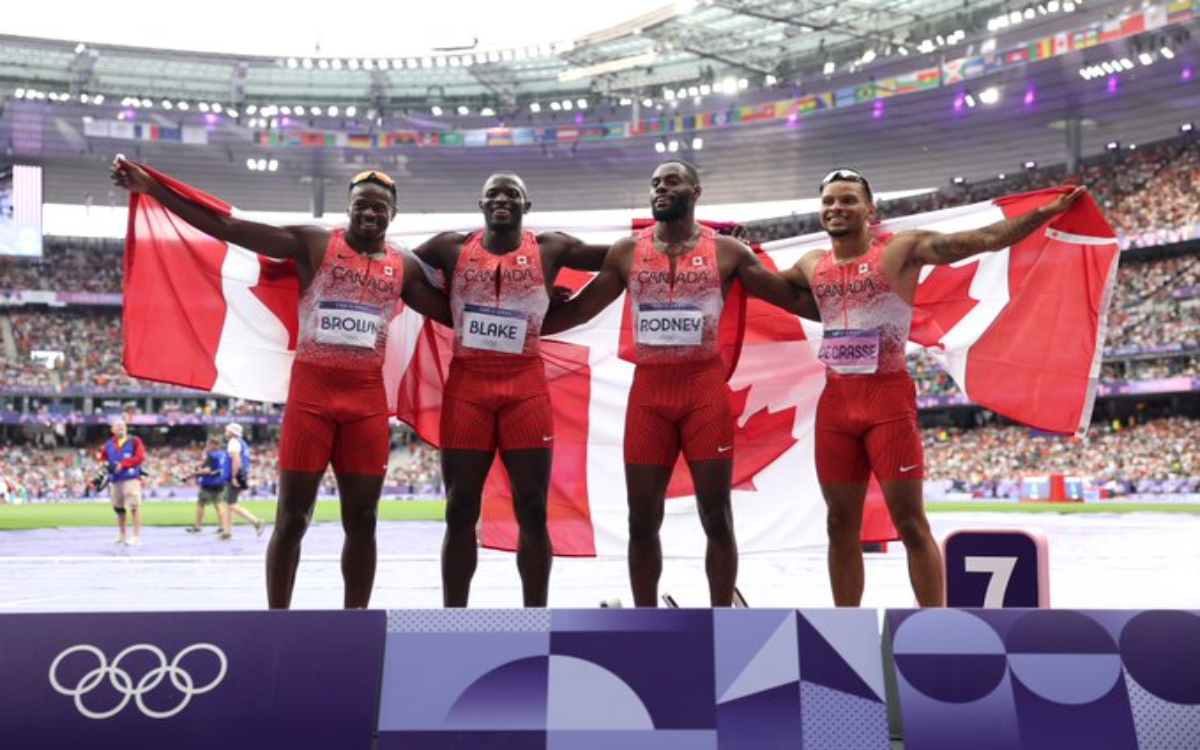 París 2024: Canadá gana el relevo 4x100 metros planos varonil