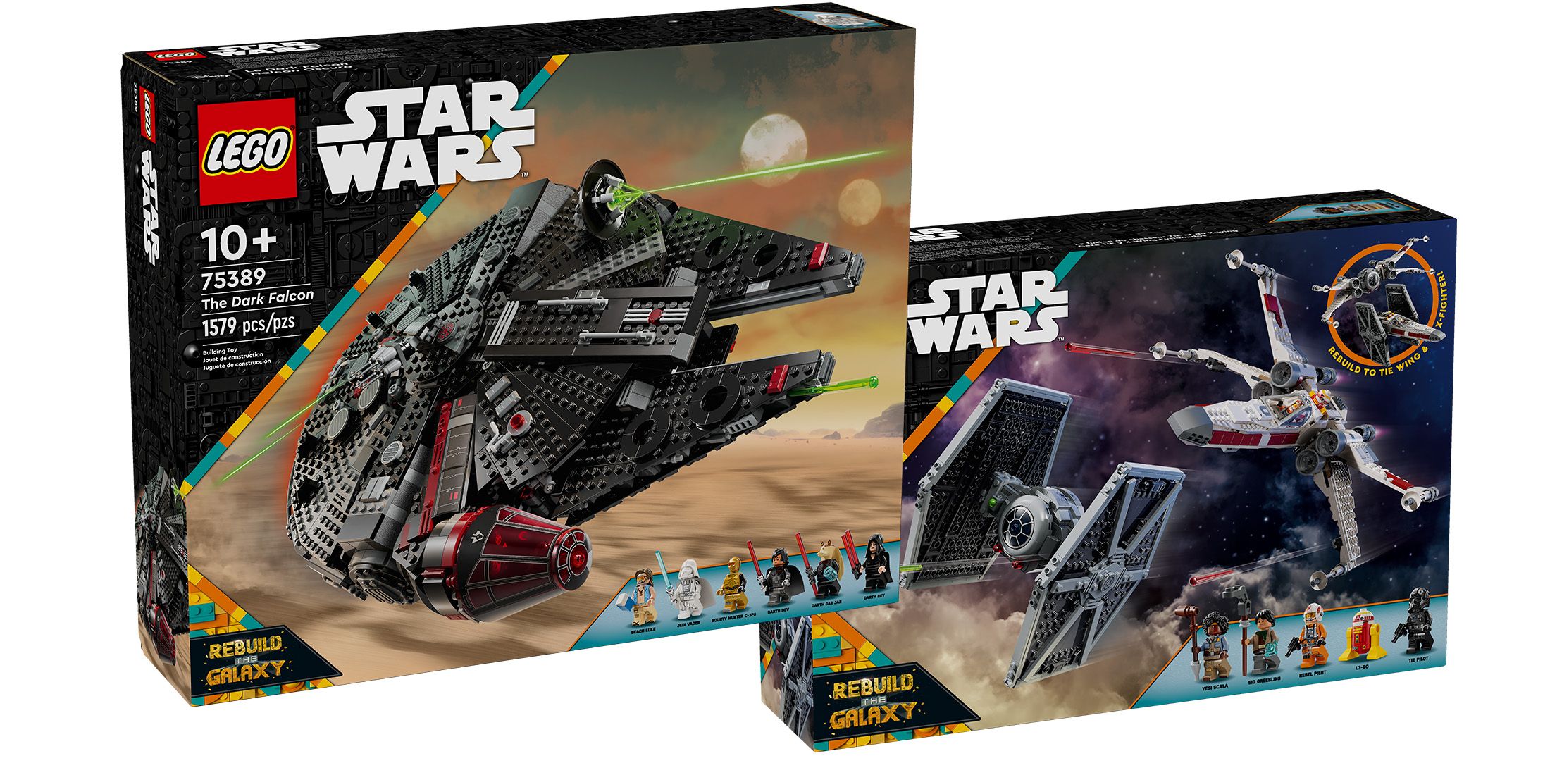 Se revelan los sets LEGO Dark Falcon y TIE Fighter & X-Wing Mash-Up [EXCLUSIVE]