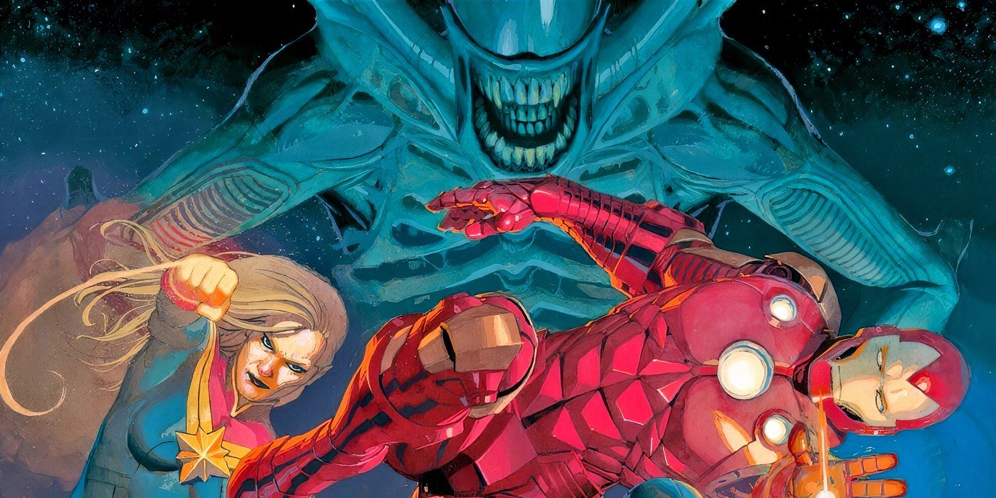 Aliens vs Avengers debería ser uno de los peores cómics de 2024… pero rápidamente se está convirtiendo en el mejor