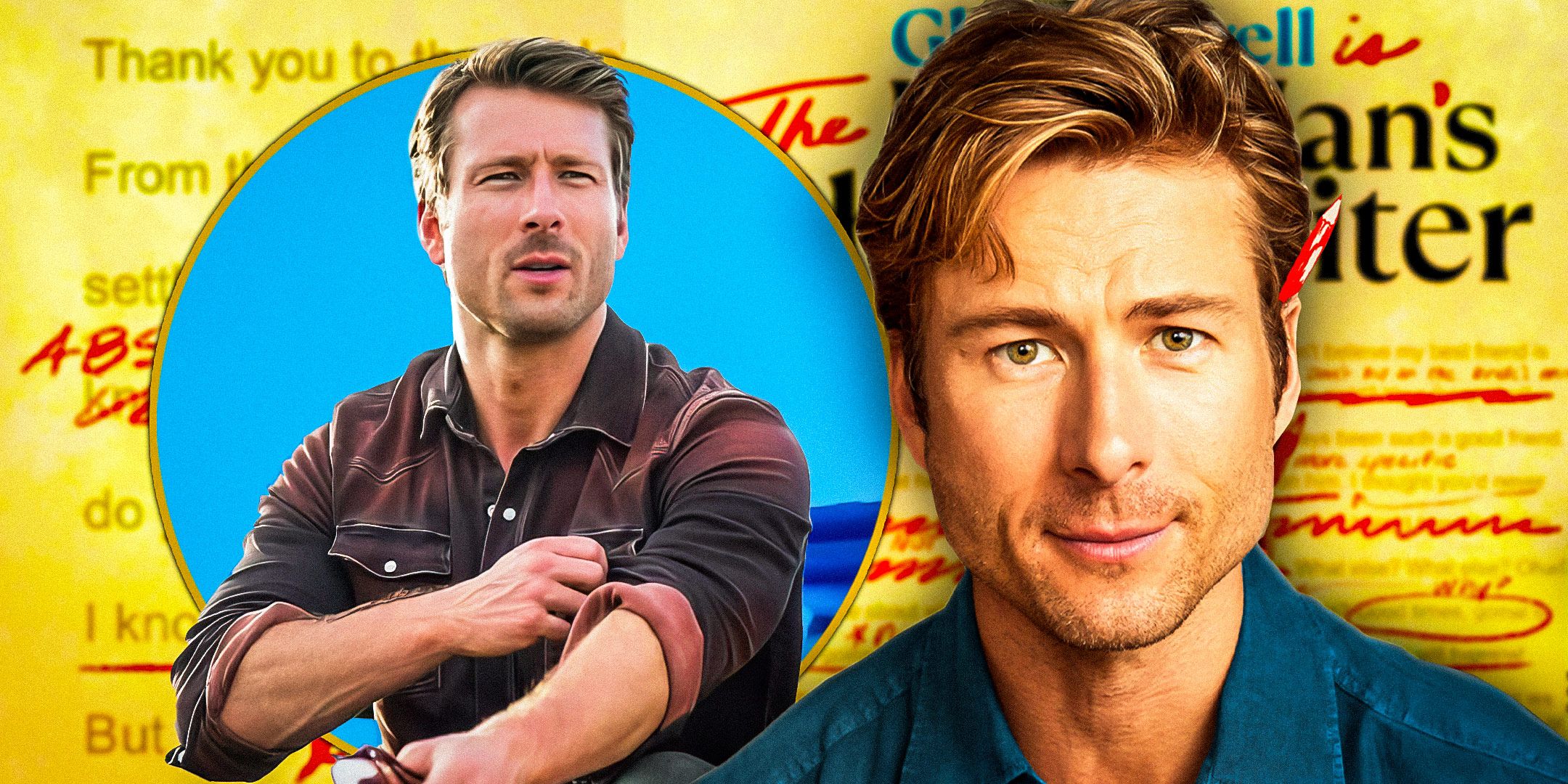 Glen Powell se sumerge en el bromance para el escritor fantasma del padrino