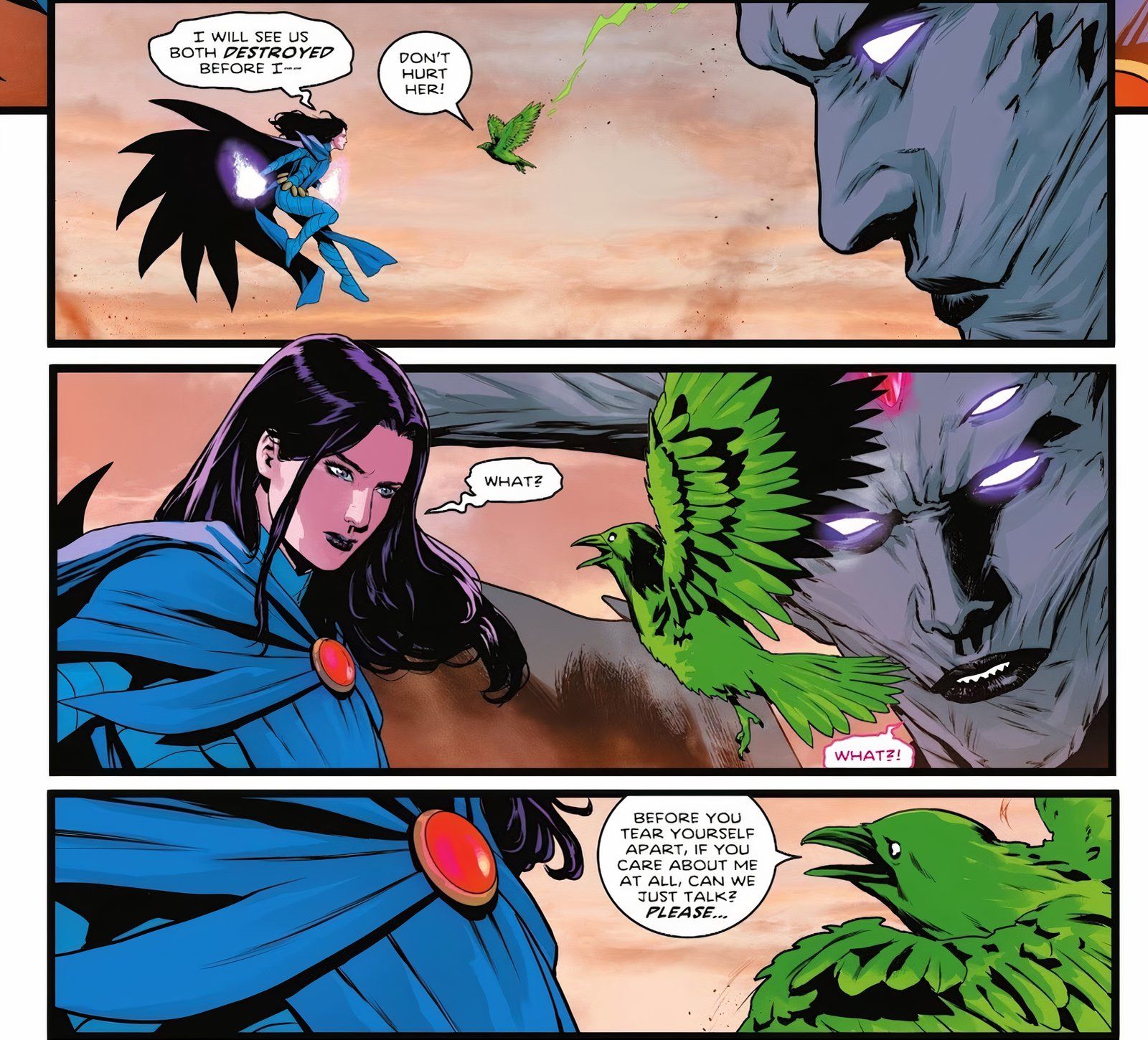 Titanes # 15 BEast Boy Reina de alas oscuras y Cuervo