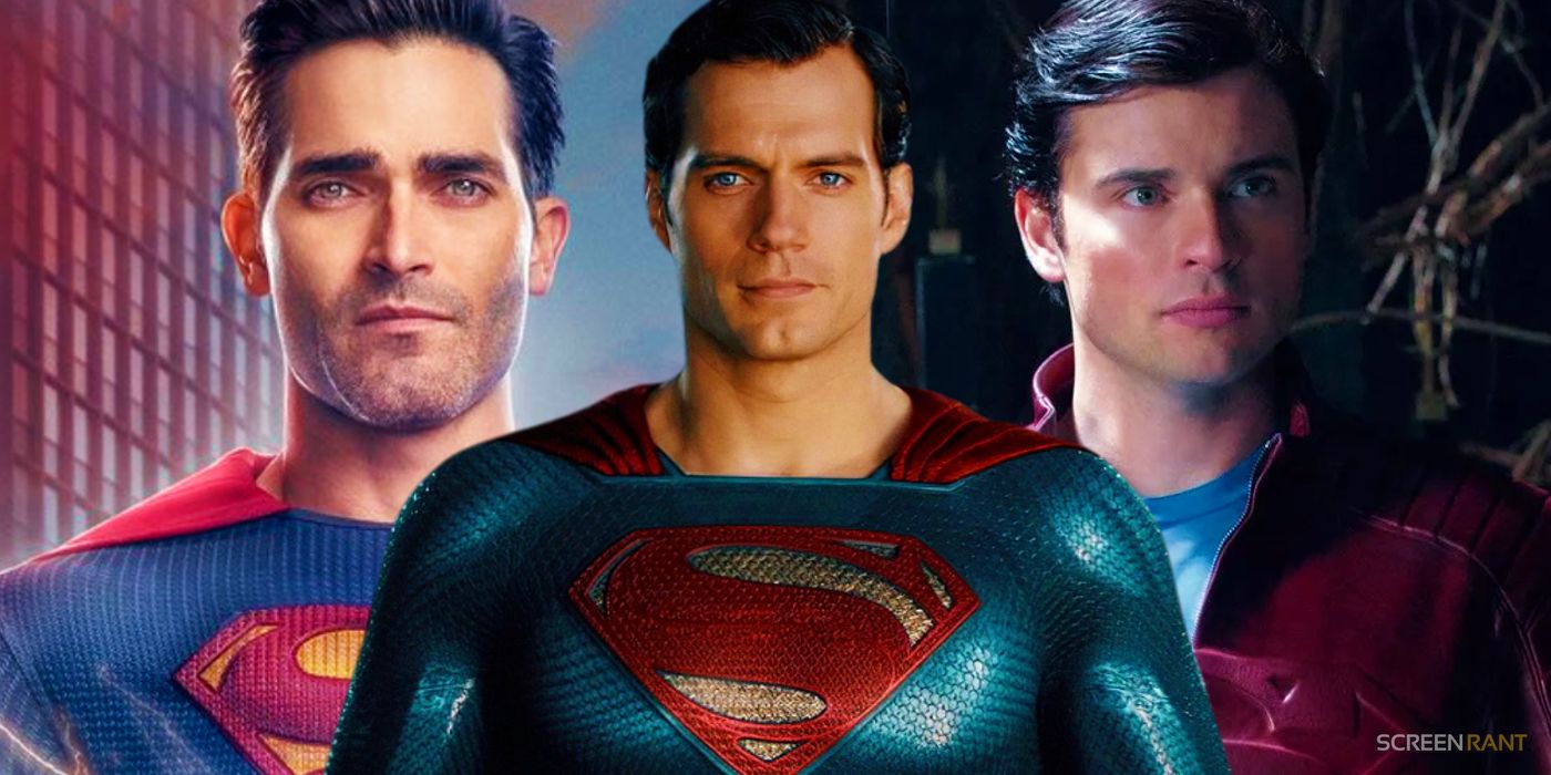 Los actores de Superman Henry Cavill, Tom Welling y Tyler Hoechlin se unen con trajes impresionantes en el nuevo arte de DC