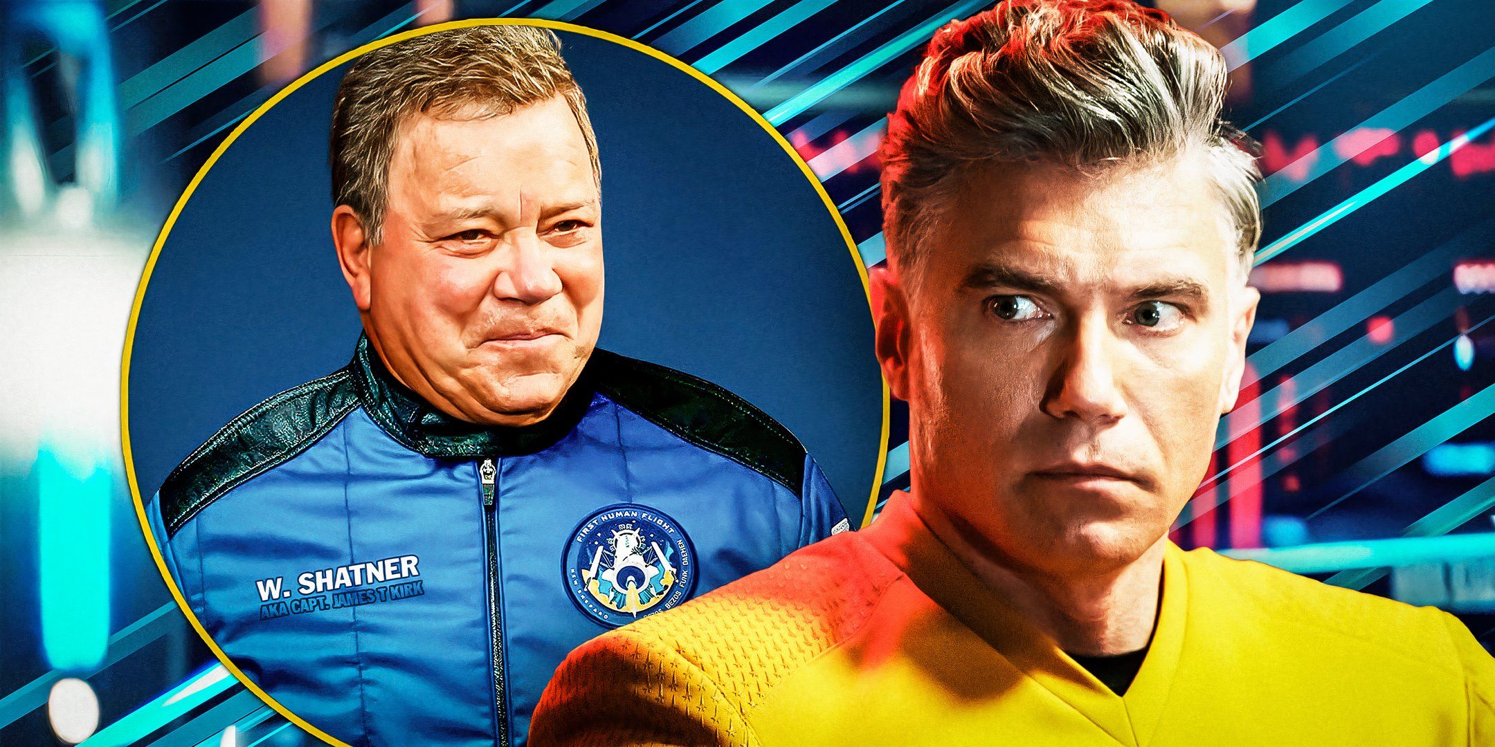 “No intentes superar a Shatner”: Anson Mount recuerda haber grabado un discurso en Star Trek mientras William Shatner estaba en el espacio