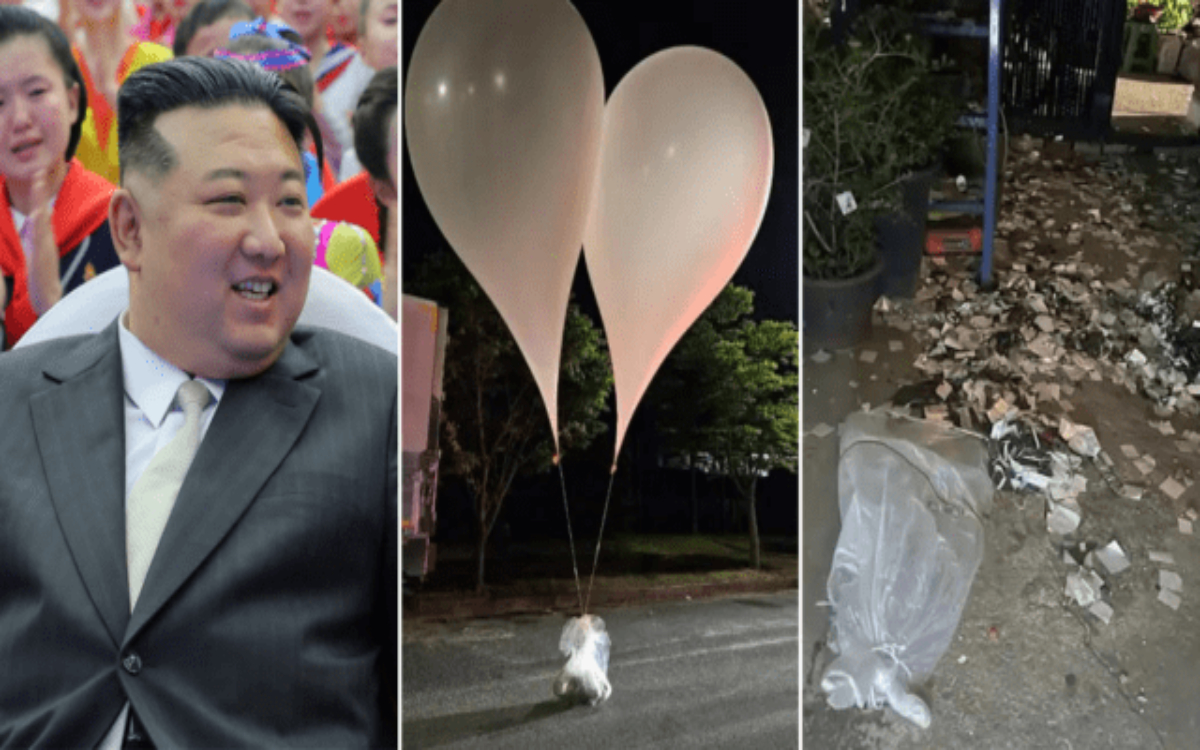 Reanuda Corea del Norte envío de globos con desechos a Corea del Sur