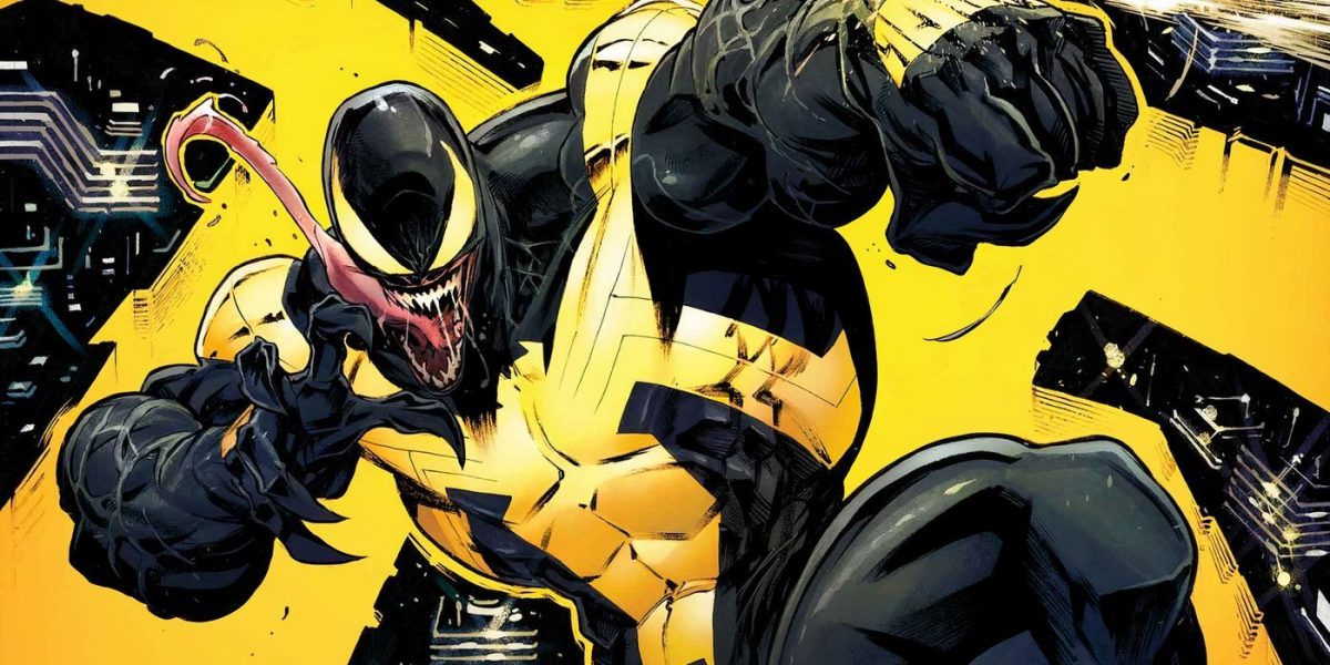 La nueva forma de Venom de Marvel muestra su diseño dorado en la portada oficial