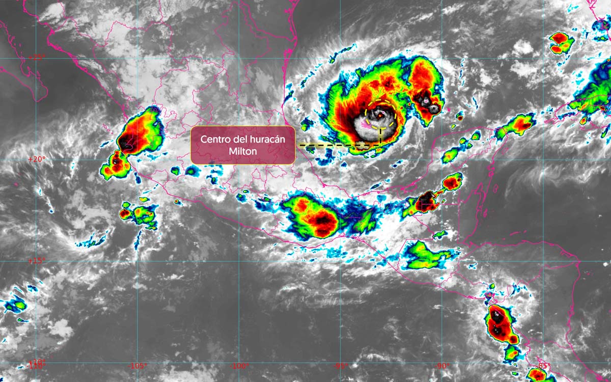 'Milton' se intensifica a huracán categoría 3; ¿dónde se localiza?