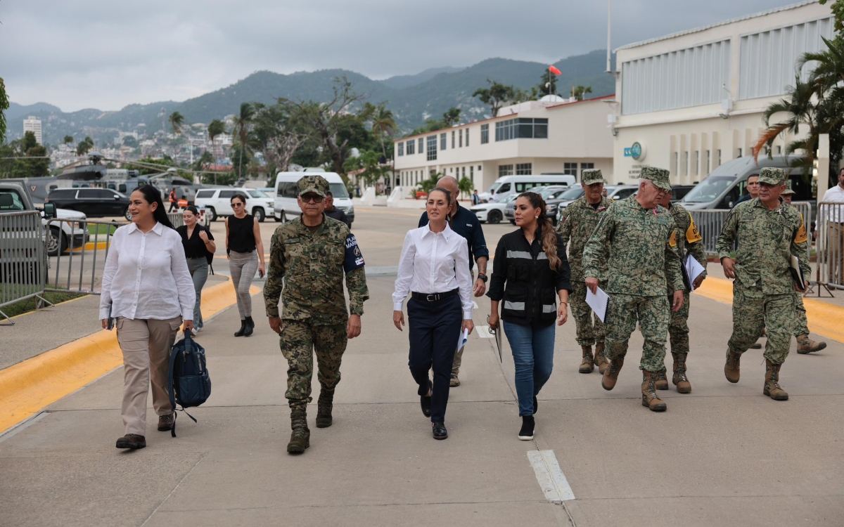 Reciben con protestas a Sheinbaum en Acapulco