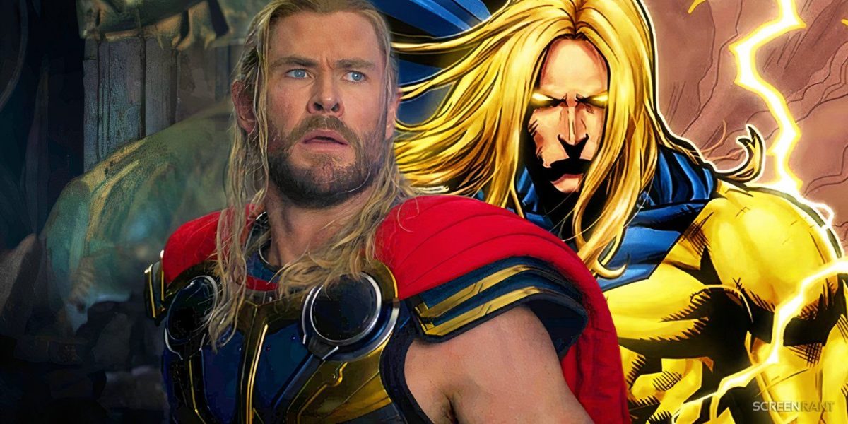 Thor de Chris Hemsworth lucha contra el centinela de Thunderbolts* en el arte de Dark Thor 5