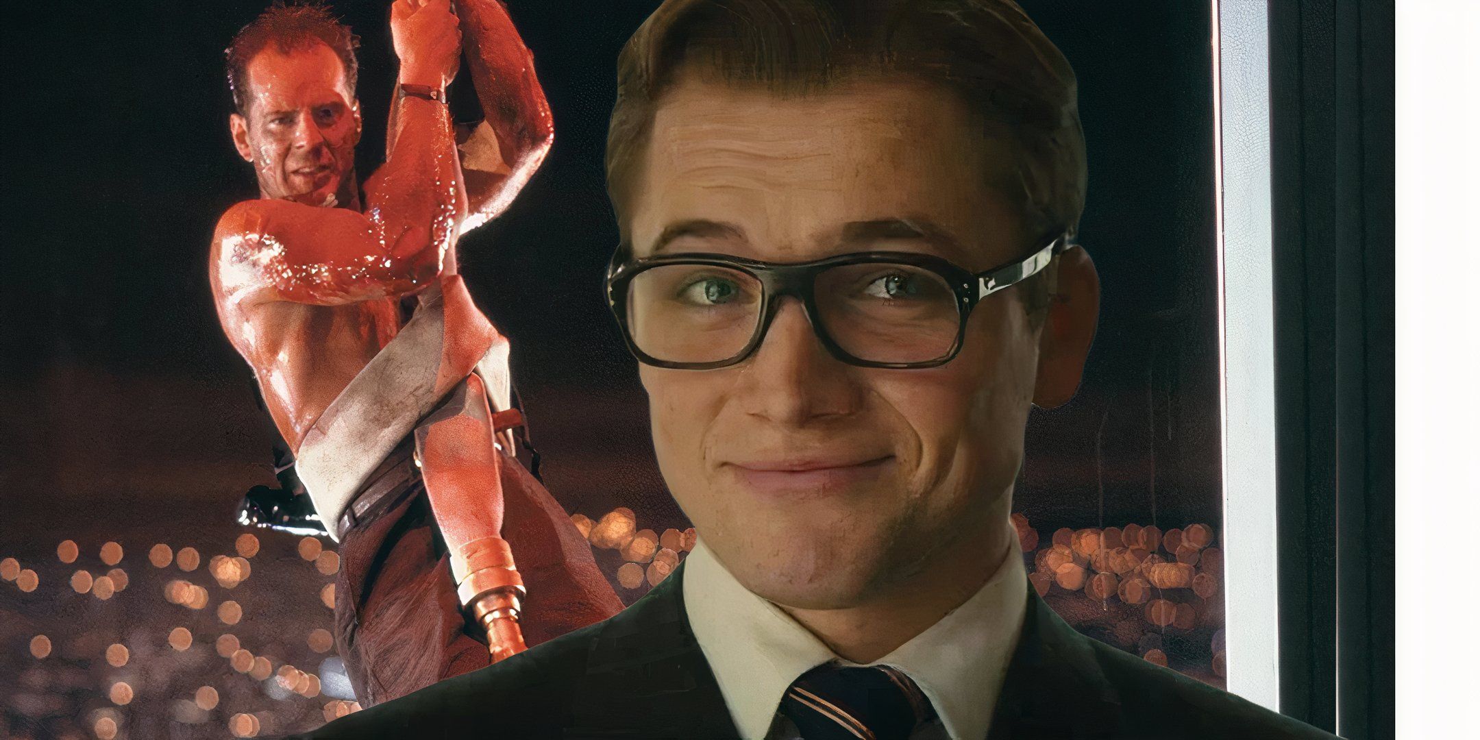 Taron Egerton aborda las comparaciones entre su película de acción de Netflix y Die Hard de Bruce Willis