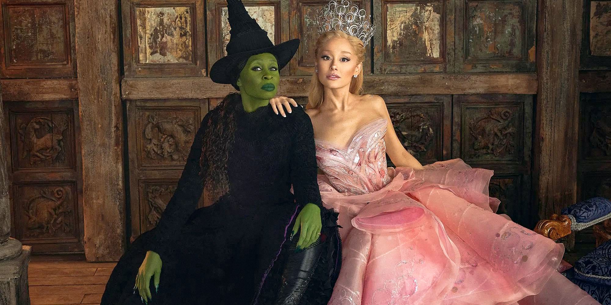 Una imagen promocional de Glinda me tiene aterrorizado por la segunda parte de Wicked