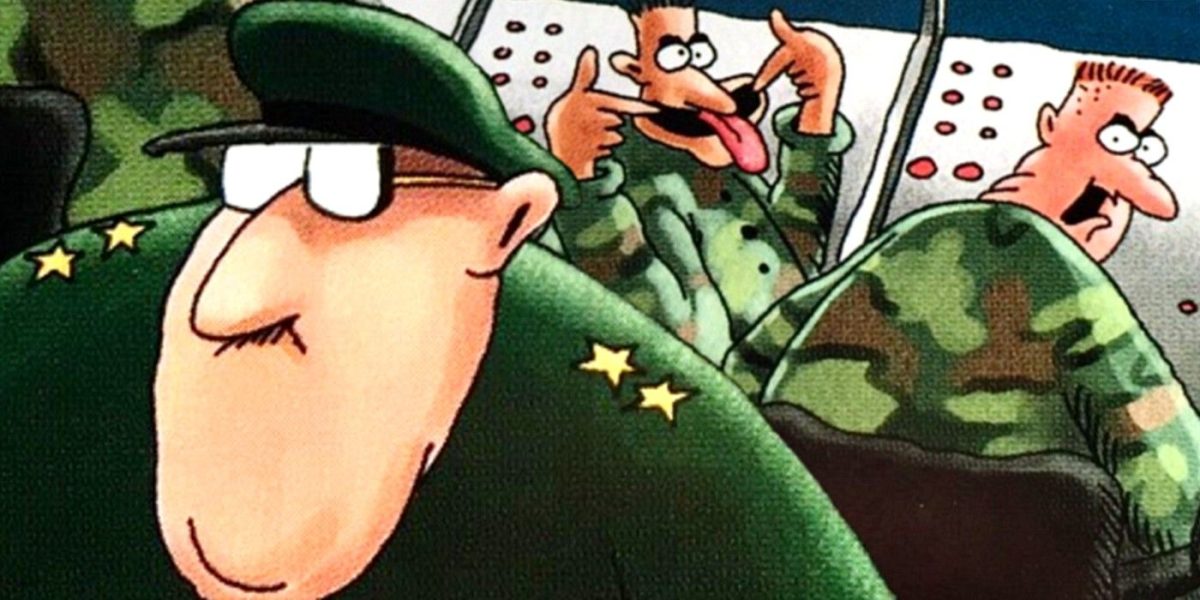 Votaste por el mejor cómic de guerra de Far Side y la primera elección se inspiró en la propia infancia de Gary Larson