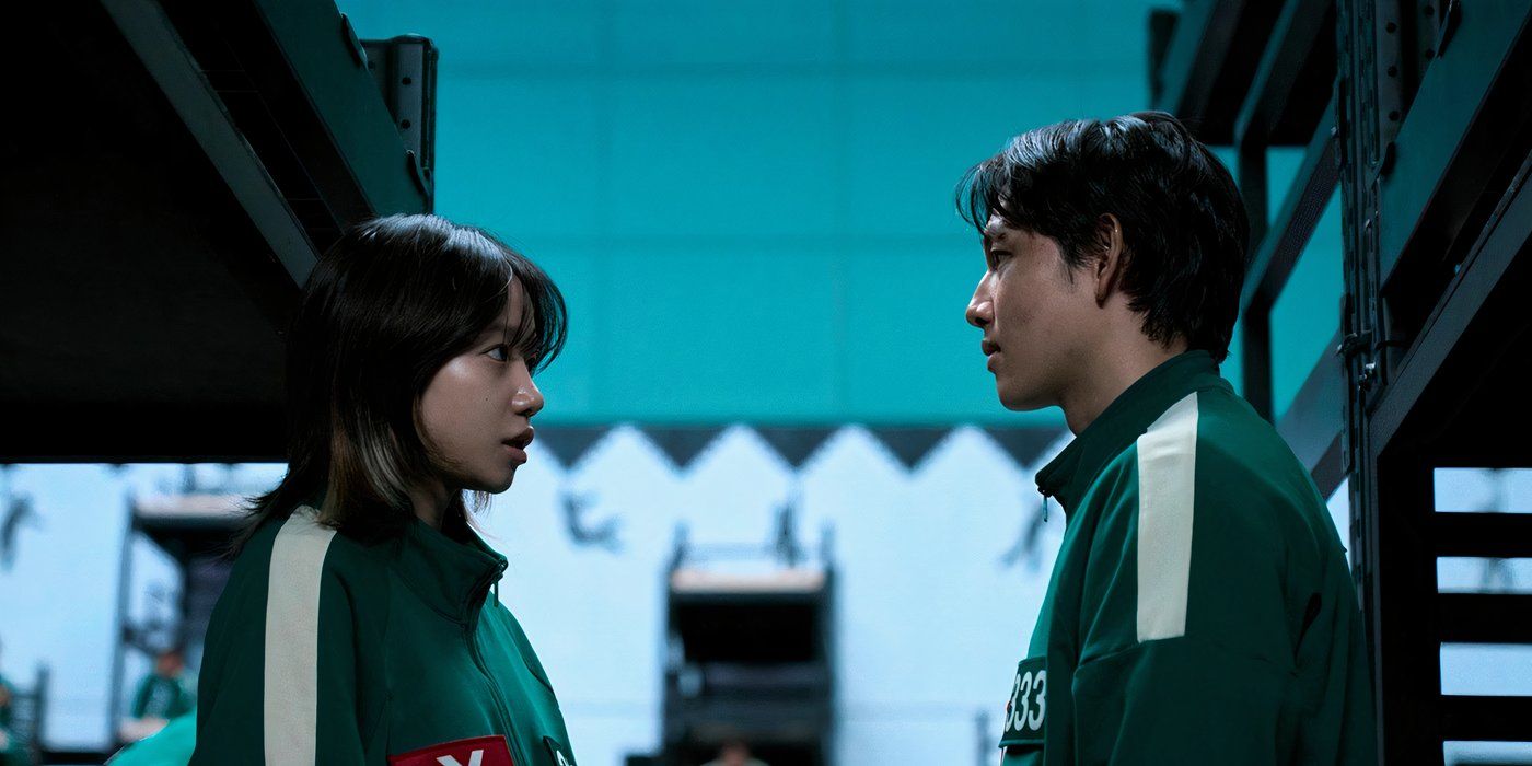 Jo Yu-ri como Kim Jun-hee y Yim Si-wan como Lee Myeong-gi en la temporada de El juego del calamar