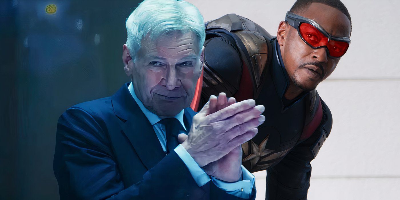 "La primera escena f - kin 'que filmamos juntos": Anthony Mackie recuerda haber olvidado su línea frente a Harrison Ford mientras filmaba al Capitán América: Brave New World