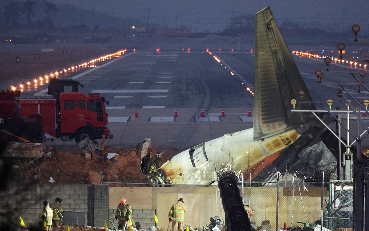 Corea del Sur | Cajas negras del avión de Jeju Air dejaron de grabar 4 minutos antes del accidente