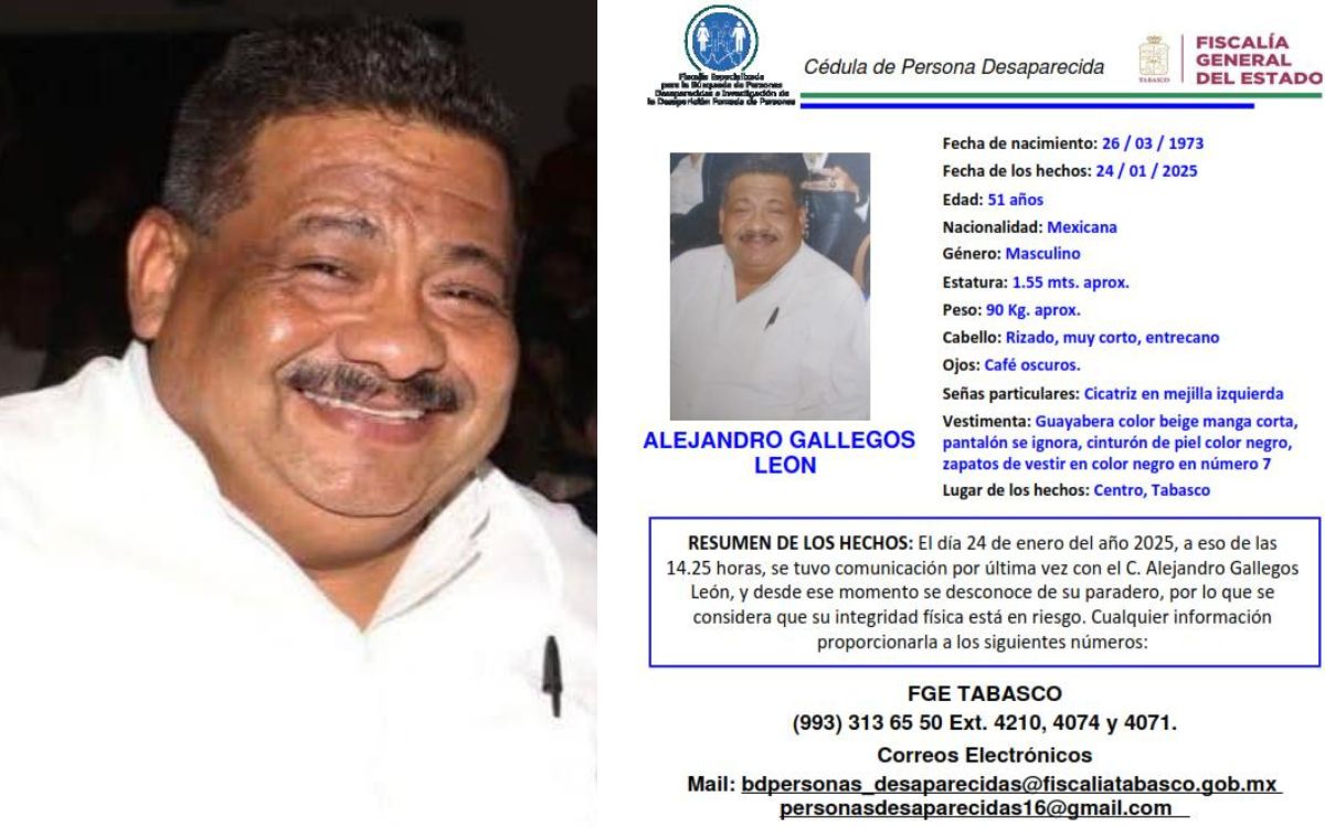 Encuentran sin vida a Alejandro Gallegos, director de La Voz del Pueblo en Tabasco