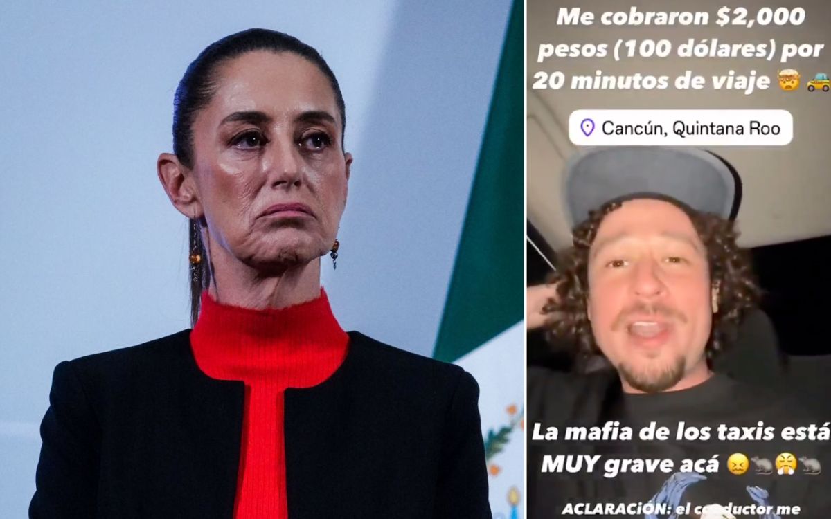 Sheinbaum opina sobre cobro excesivo de taxi a Luisito Comunica en Cancún