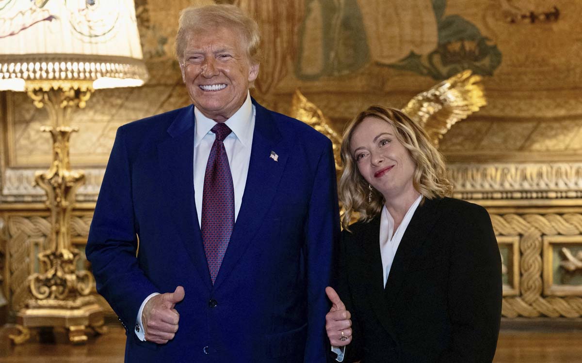 Visita relámpago de la primera ministra italiana, Giorgia Meloni, a Donald Trump