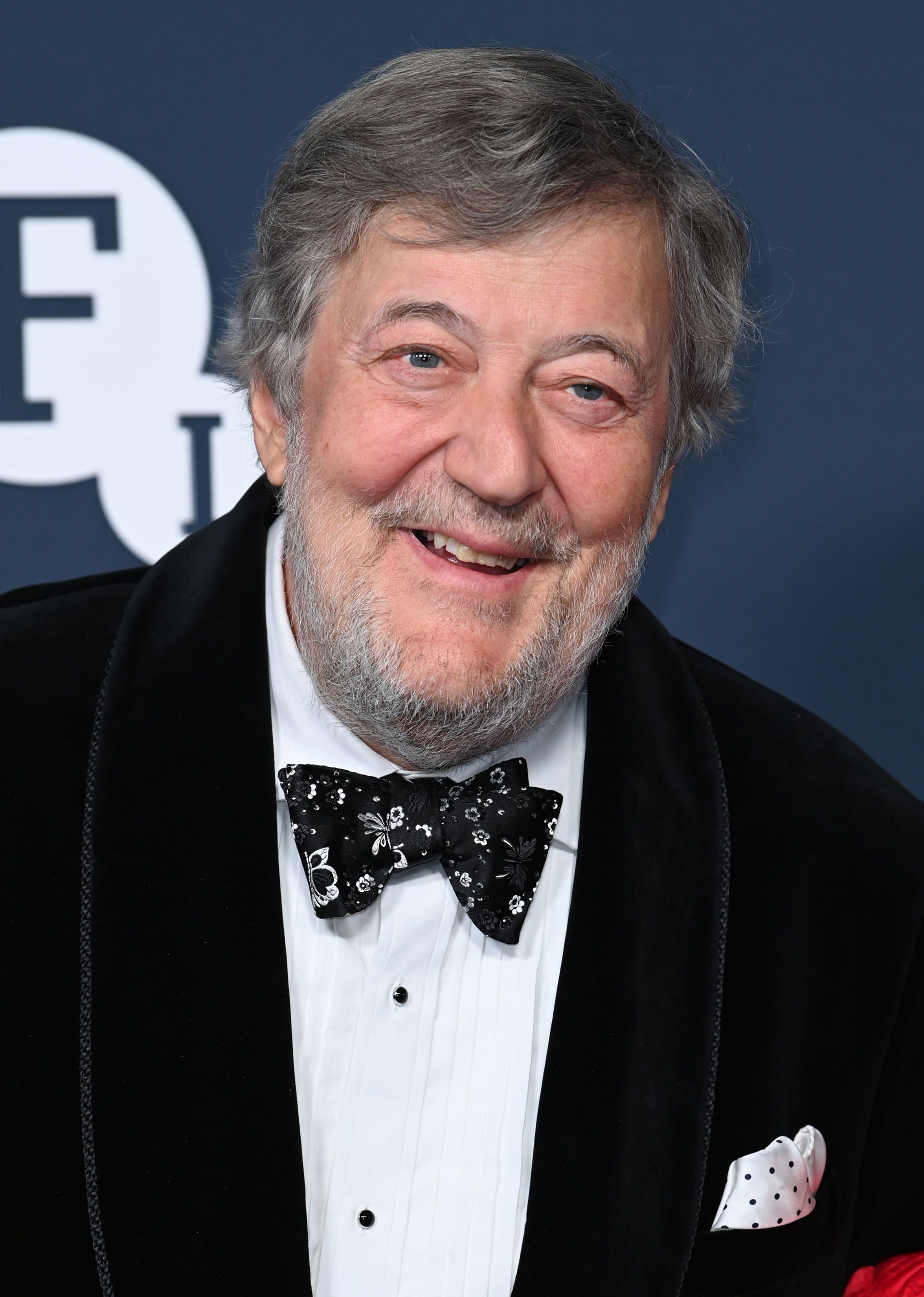 Tidado de la cabeza de Stephen Fry en el BFI London Film Festival Luminous Gala