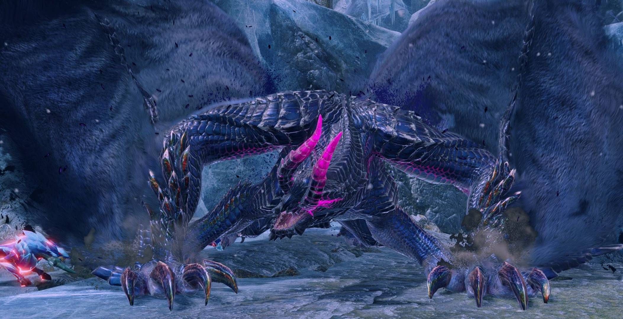 Gore Magala activando su habilidad en Monster Hunter Rise