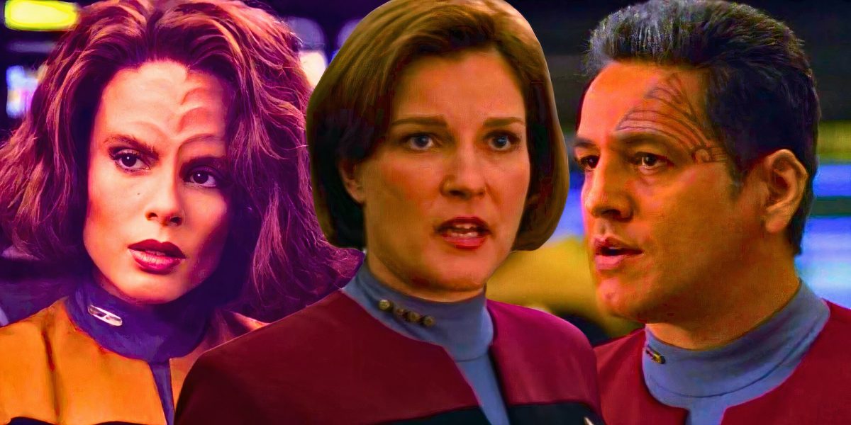 Por qué las insignias de rango de Chakotay & B'elanna son diferentes en comparación con otras personas de Star Trek: miembros de la tripulación de Voyager