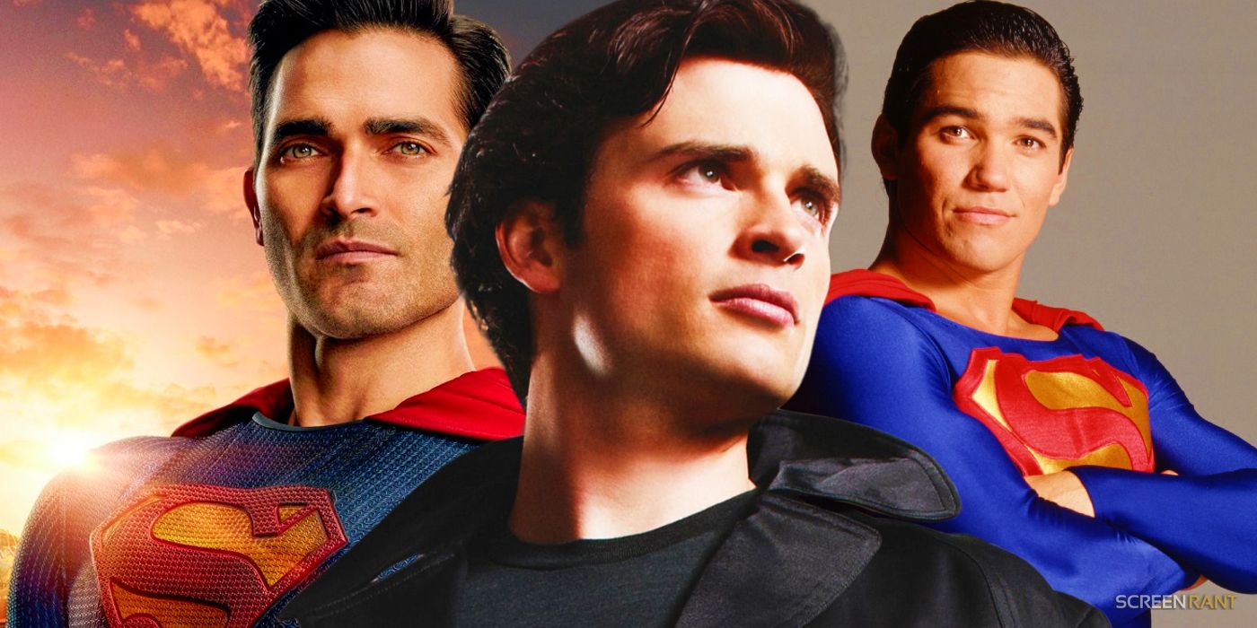 Los últimos tres actores de Superman en liderar programas de televisión se unen como Tom Welling, Tyler Hoechlin y Dean Cain se unen en nuevas fotos